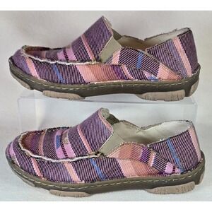 Tony Llama Womens Sz 7.5 Slip-On Shoe Moccsi Rose Canvas Aztec Western‎ TLC106L